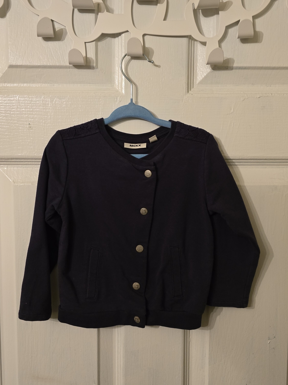 Mexx Girls Navy Blue Snap-Front Jacket